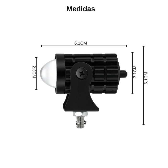 Par Luces Led Auxiliares Faros De Lupa Para Auto Moto 60w