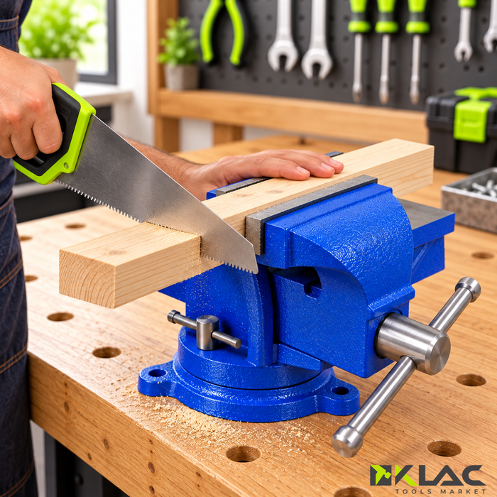 Tornillo De Banco Mecánico 8" Base Giratoria Tornillo Morsa Para Taller