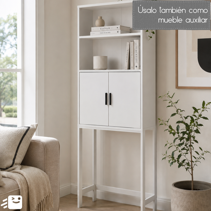 Estante Organizador De Baño Con 2 Puertas