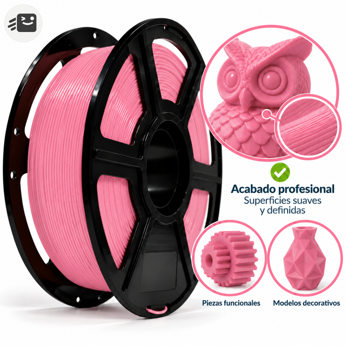 Filamento Pla Para Impresión 3d 1.75mm 1 Kg Color Rosa