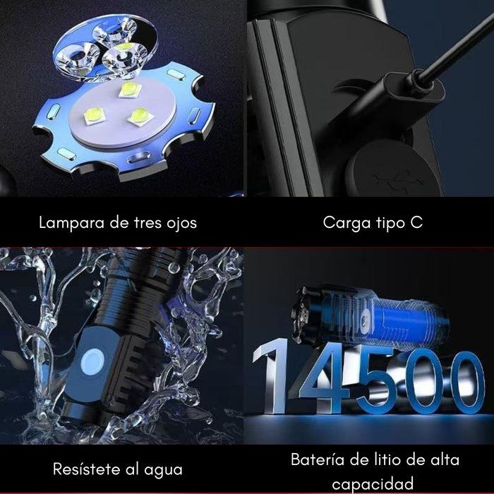 Minilinterna Led Portátil Para Exteriores Larga En 0001