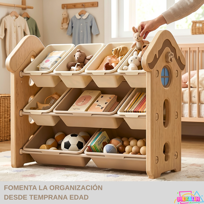 Organizador De Juguetes Niños Estante Infantil 67x38x66cm