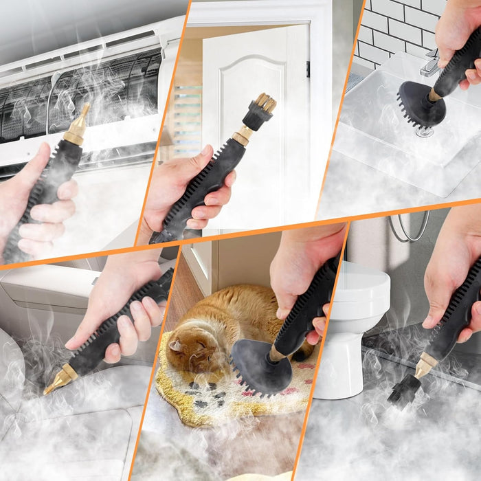 Limpiador Vapor Manual Alta Potencia Multiuso Portátil 4 Pzs