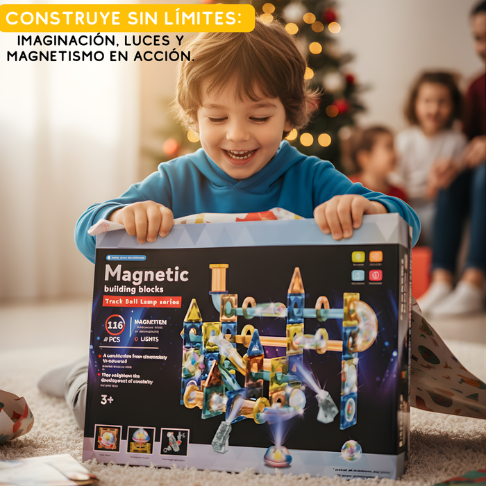 Set Bloques De Construcción Magnéticos 3d 116 Pcs Didáctico