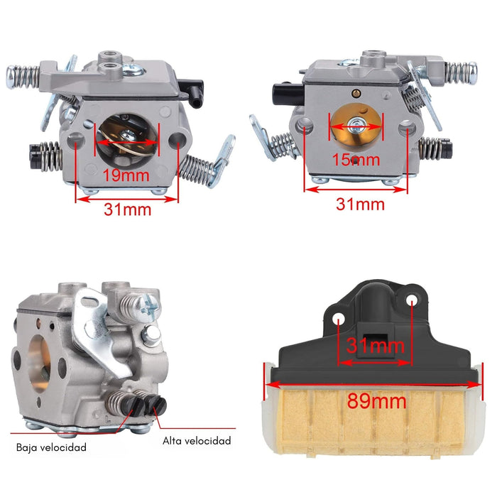 Carburador Más Kit Afinamiento Stihl Ms210 Ms230 Ms250