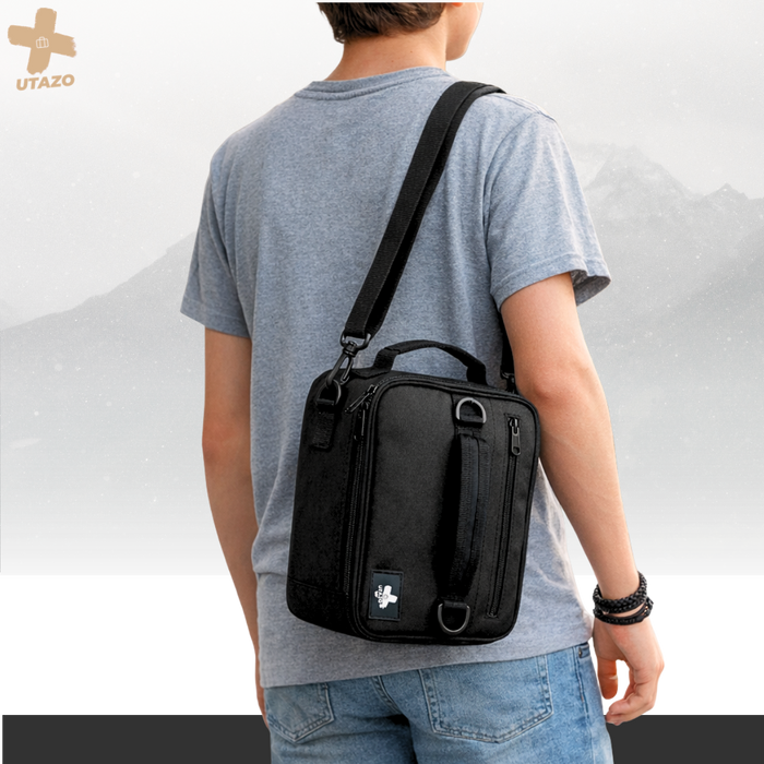 Lonchera Térmica Impermeable Correa Ajustable Expandible Negro