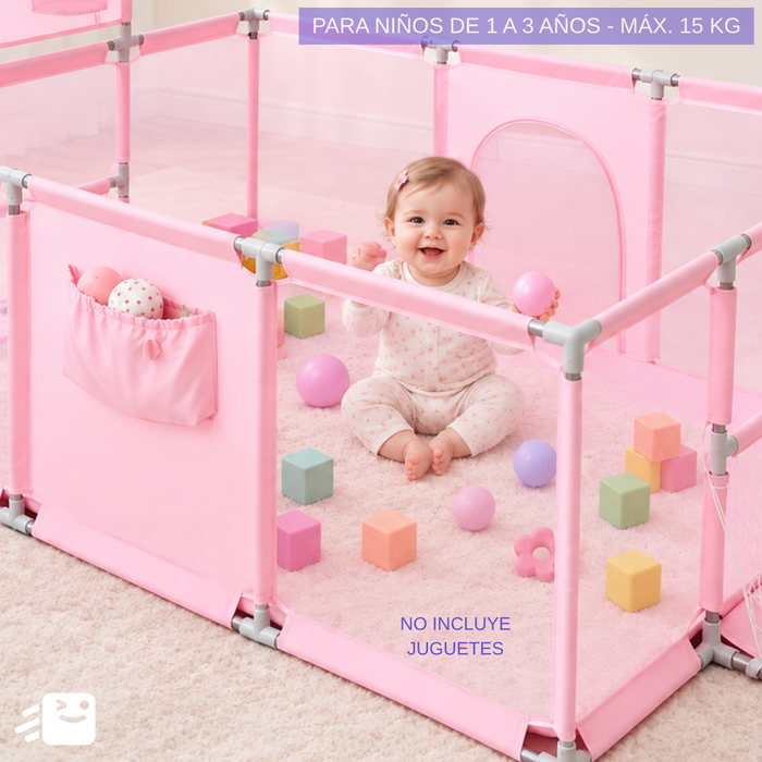 Corral Bebes Seguridad Juego Infantil Reja 170cm X 120 Cm