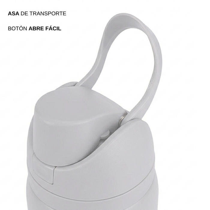 Botella De Agua 1000ml Termo Acero Inoxidable Térmico Beige