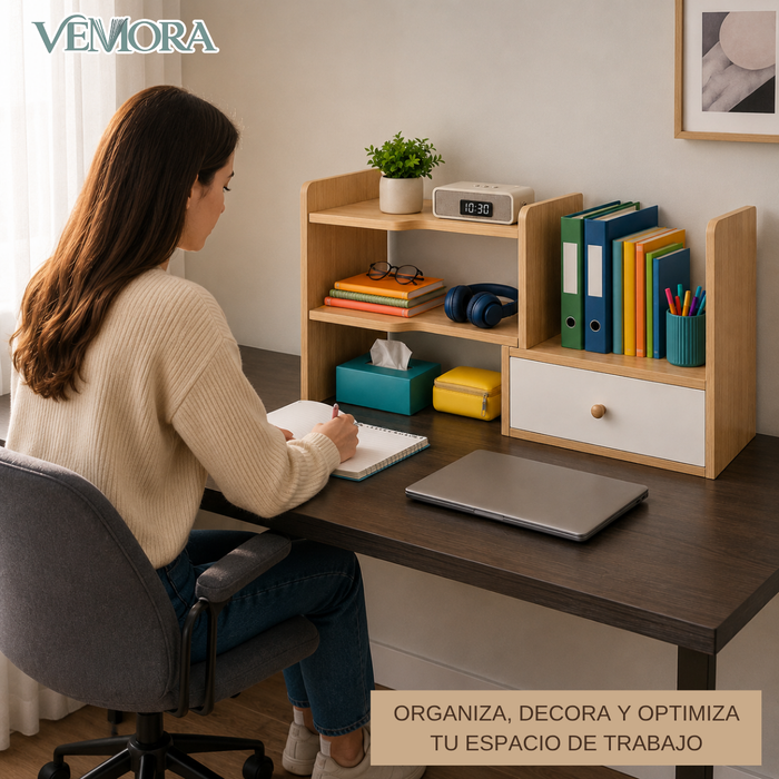 Organizador De Escritorio Oficina Puerta Con Repisa 64x35x17