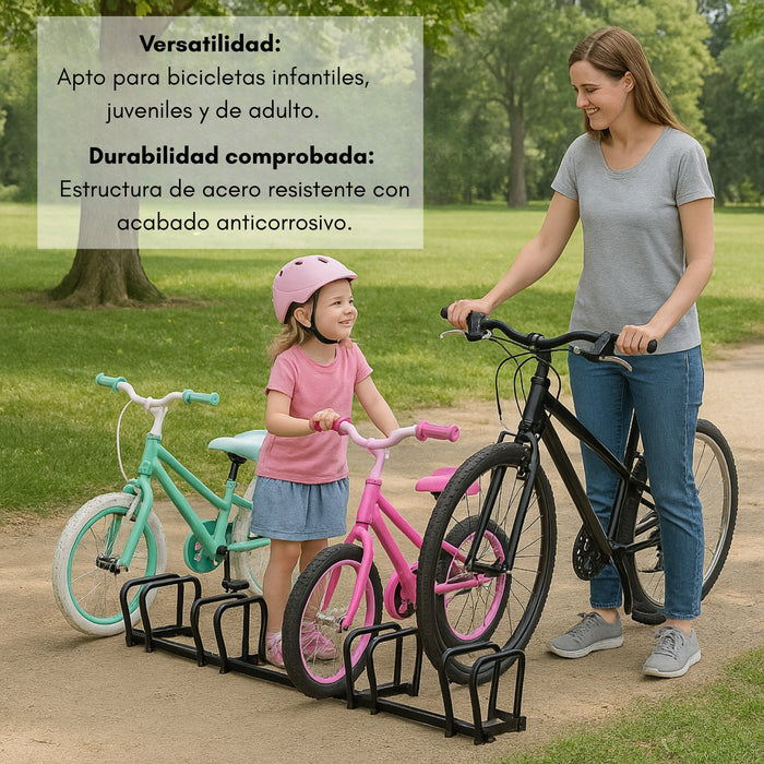 Soporte De Estacionamiento Bicicleta Estantes Ajustables De Puestos 6