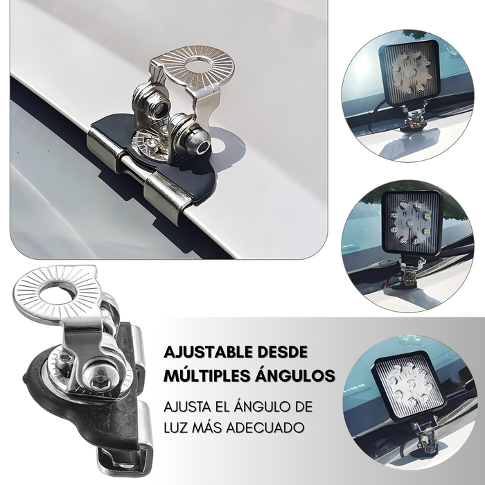Soporte Capot Para Neblineros Barras Led Fijos Universal X2