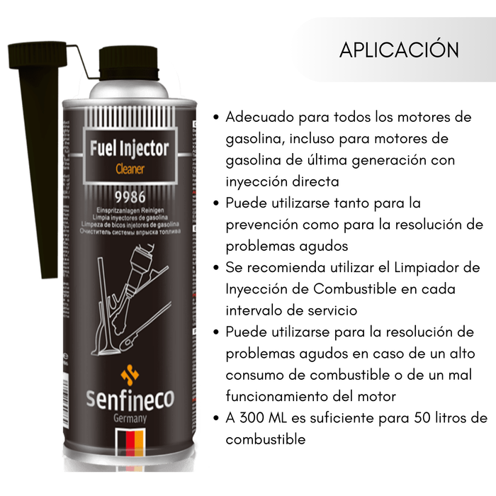 Limpia Inyectores Bencinero Senfineco 300ml x2