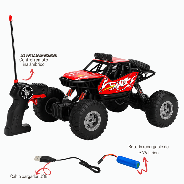 Auto De Escalada 4x4 Juguete Carro Control Remoto Recargable