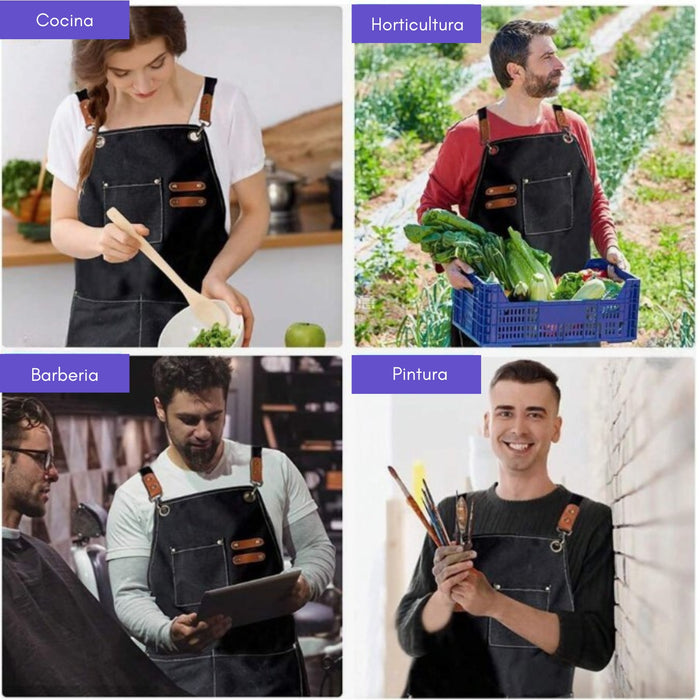 Pechera Delantal Cocina, Barbacoa, Parrilla Premium, Peluque