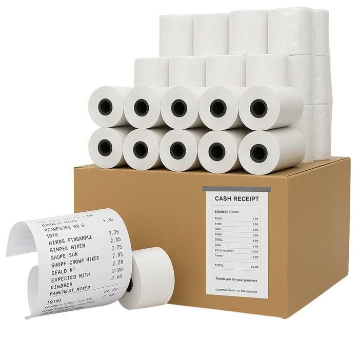 Caja 60 Rollos Papel Térmico 80mm X 80mm Largo Telotenemos Papel Para Impresora Térmica Papel Rollo Termico Boleta Factura Color Blanco