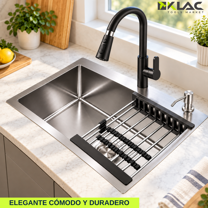 Kit Lavaplatos Empotrado Acero Inoxidable 55x45cm Accesorios
