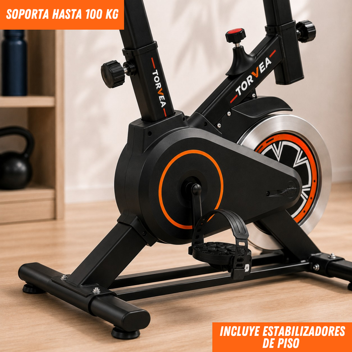 Bicicleta Spinning Estática Ejercicio Fitness Cardio 9 Niveles de resistencia Ajustable Entrenamiento En Casa Bicicleta Fija Gimnasio Hogar Sillín Regulable