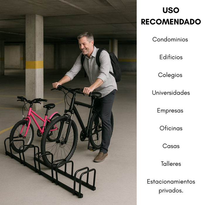 Soporte De Estacionamiento Bicicleta Estantes Ajustables De Puestos 6