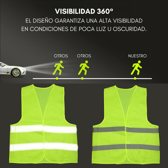 Chaleco Reflectante Seguridad Amarillo Reglamentario