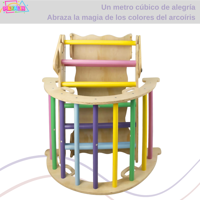 Escalador Juego Montessori Niños Madera Triangulo Pikler