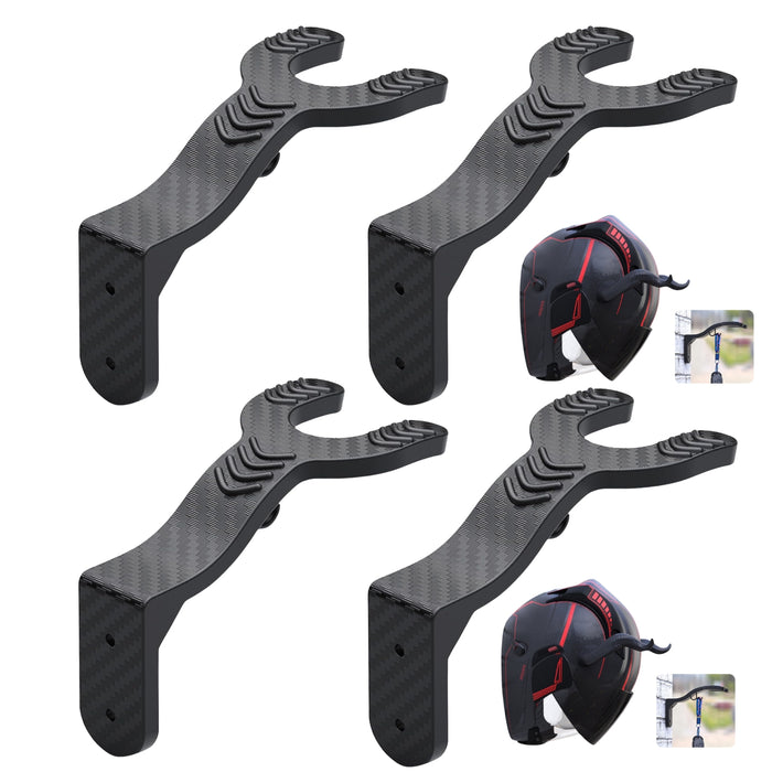 Pack 4 Colgador Para Cascos De Moto Bicicleta Soporte Pared
