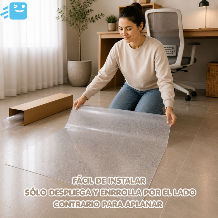 Protector Piso Flotante Silla Oficina Transparente 90x120cm