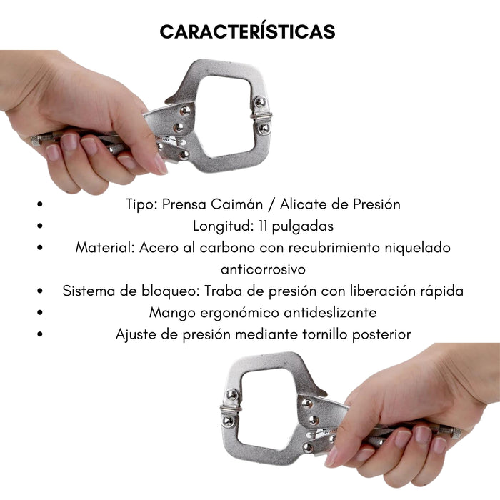 Prensa Caiman Tipo C Alicate Presion 11 Pulgadas Rapida