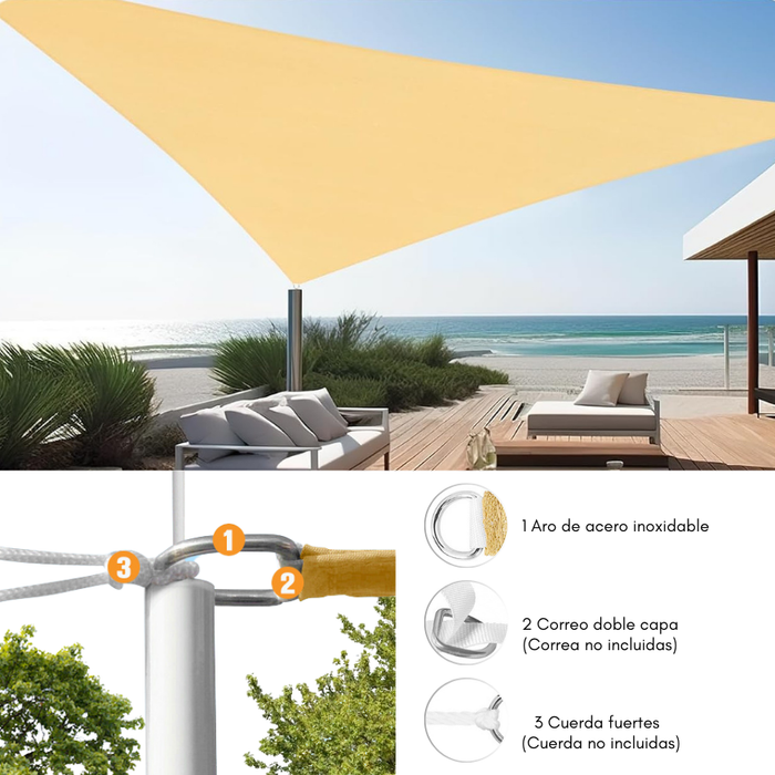 Carpa Toldo Vela Triangular Impermeable Sombreador 5*5*5 mt