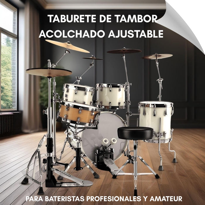 Sillin Para Batería Piso Taburete Redondo Altura Ajustable