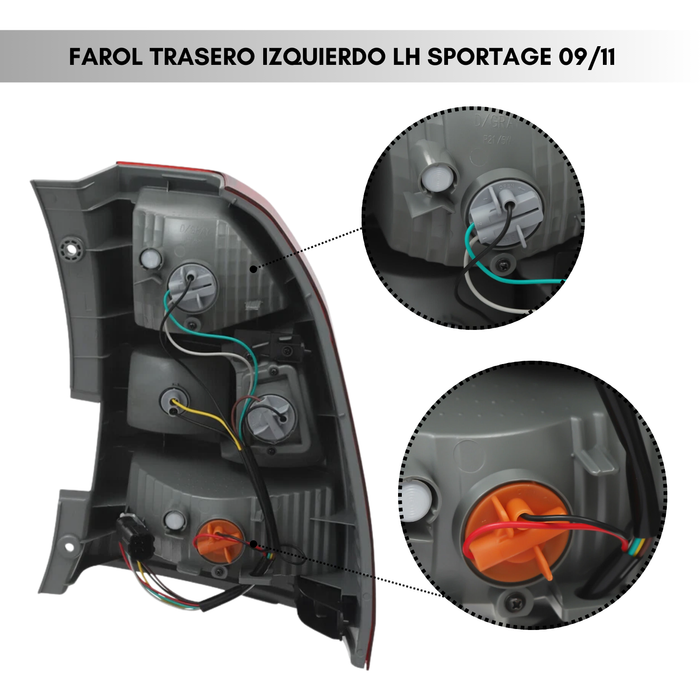 Farol Trasero Izquierdo Para Kia Sportage 2009-2011