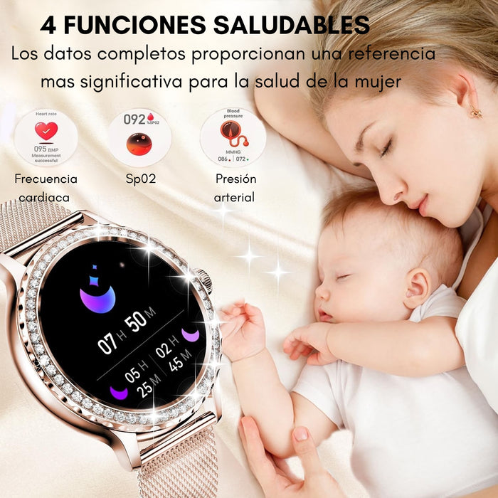 Reloj Inteligente Mujer Elegante Smartwatch Bluetooth Call