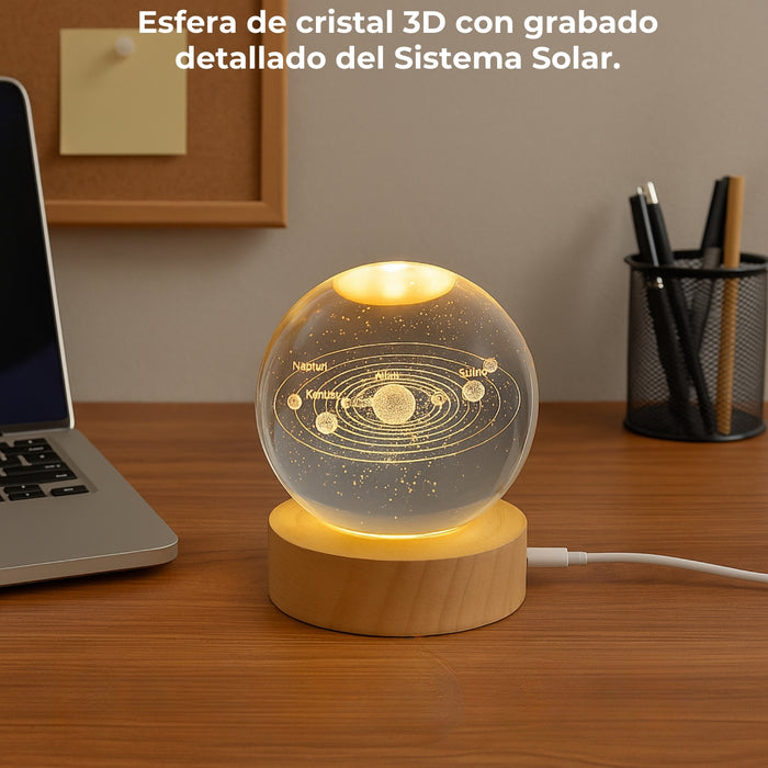 Luz Nocturna Luz De Cristal Esfera Sistema solar