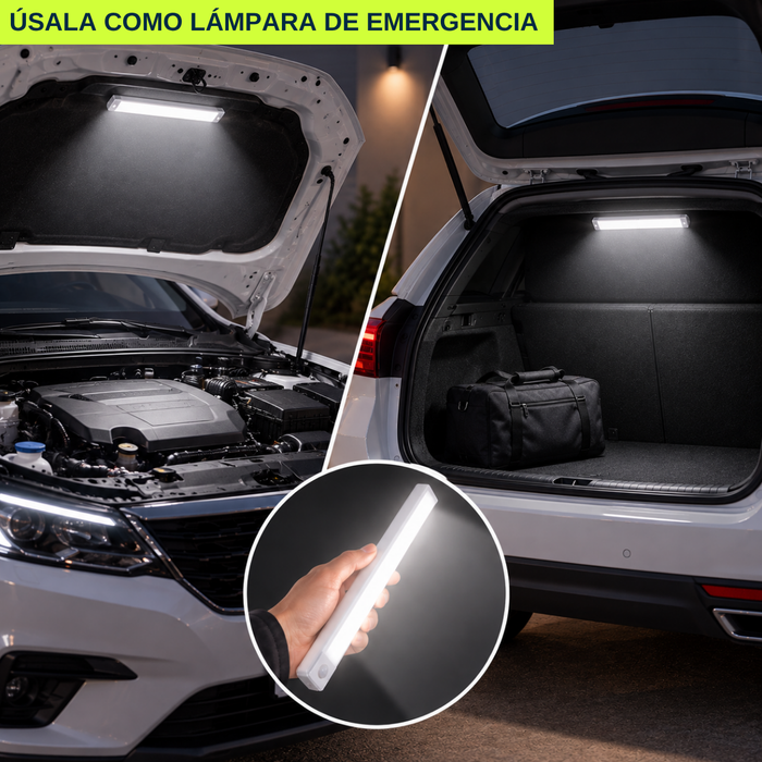 Luz Led Barra Magnética Sensor Movimiento Recargable 20 Cm