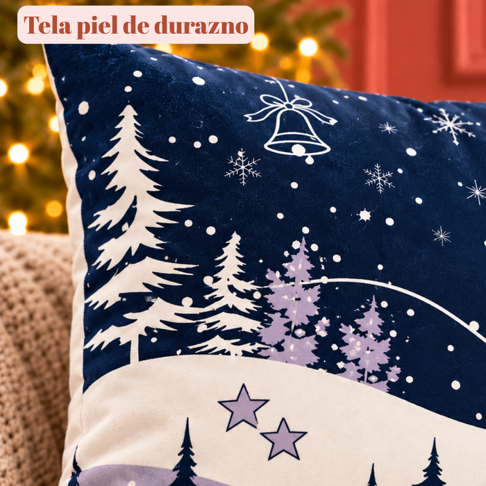 Pack 4 Fundas Cojín Navideñas 45x45 Cm Decorativas Navidad INVIERNO