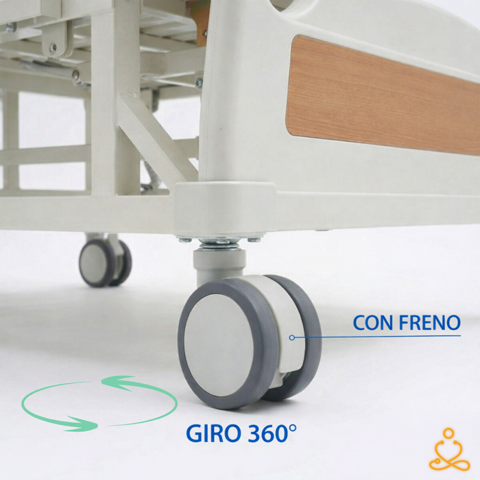 Cama Clínica Catre Eléctrico 260Kg Colchón Bandeja y Control