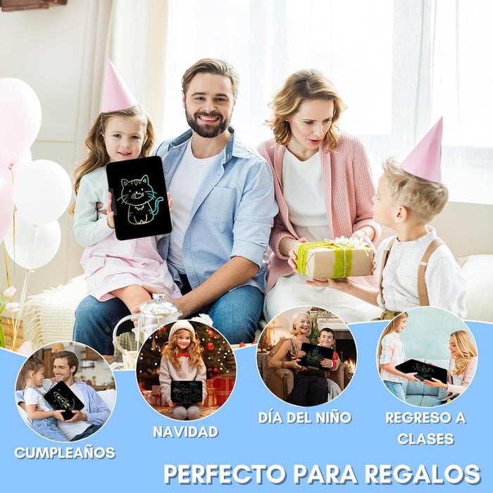 Pizarra Mágica Para Niños Juguete Recargable 16 Tablet Lcd Azul