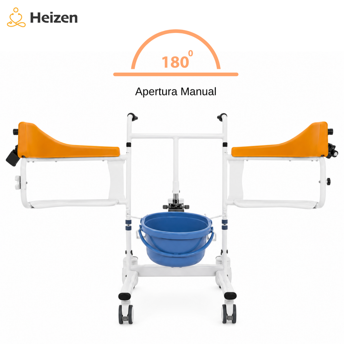 Silla Hidráulica Transferencia Paciente Baño Orinal Wc 180°