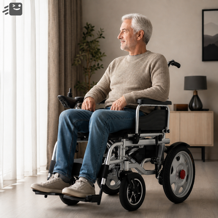 Silla de Ruedas Eléctrica Plegable con Joystick