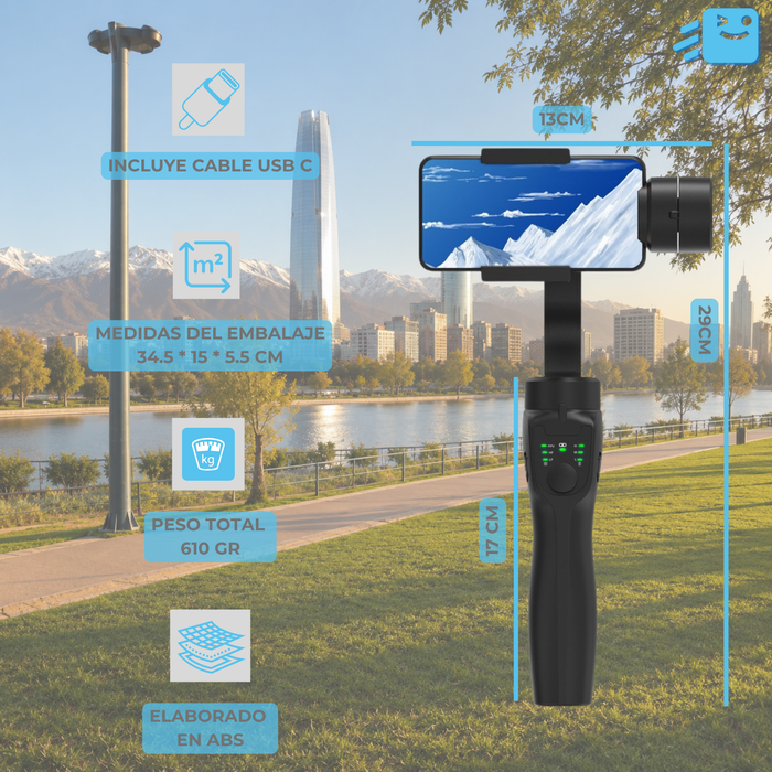 Estabilizador Celular Selfie Tripode Bluetooth Gimbal F8