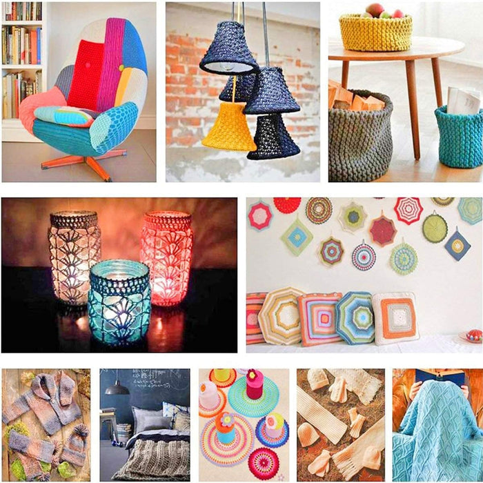 Set Crochet 100 Piezas Agujas Acero Accesorios Tejer Kit