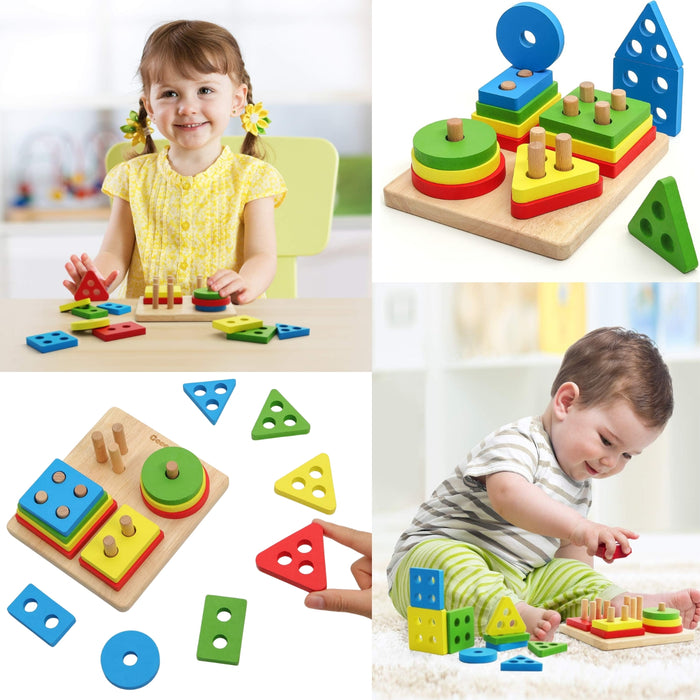 Juguetes Didácticos De Madera Para Niños Montessori