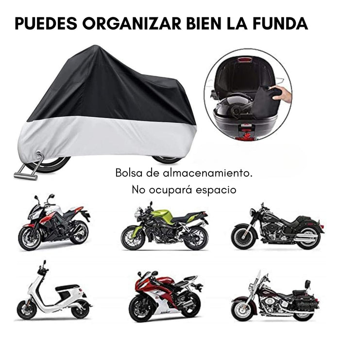 Funda Cubre Motocicleta Carpa Impermeable 245x105x125cm