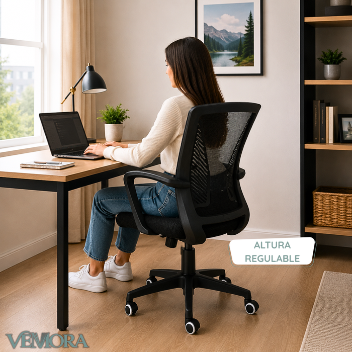 Silla De Escritorio Ergonómica Giratoria Respaldo Malla