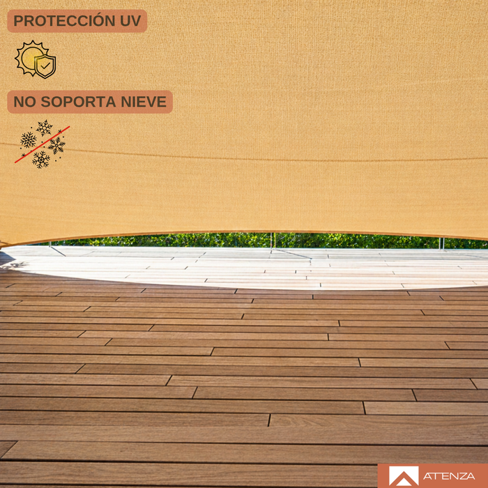 Toldo Vela Rectangular Sombreadora Malla 5x2 Mt Exterior