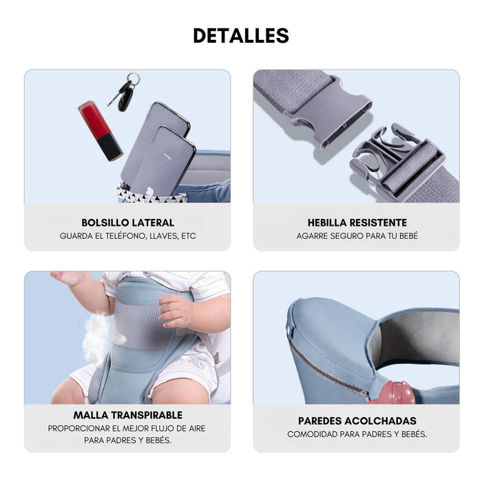 Mochila Porta Bebé Cánguro Ergonómico 15 Posiciones 48 Meses