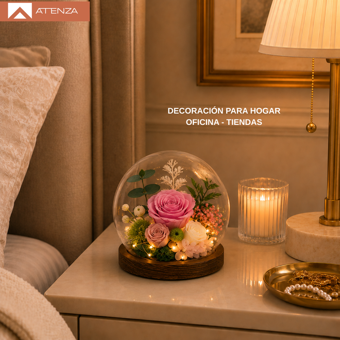 Rosas Eternas Flores Artificiales Decoracion Hogar Luz Led