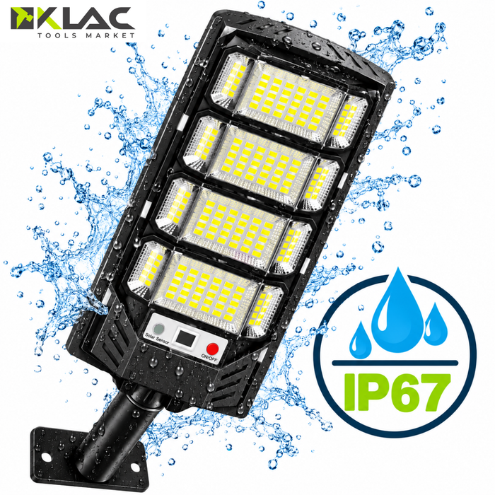 Foco Solar Led Exterior Sensor Control Remoto Ip67