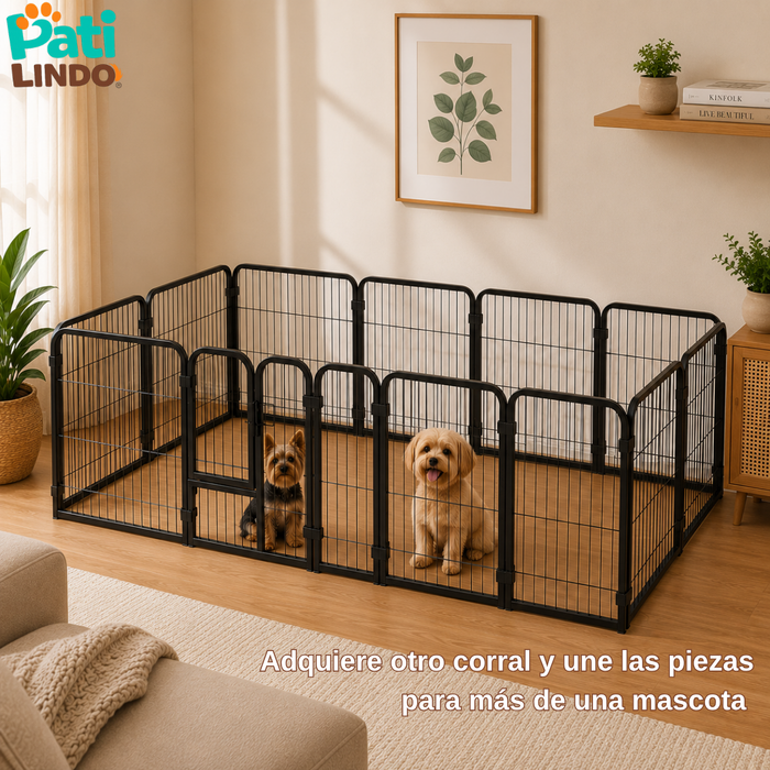 Corral Para Perros Metálico Jaula Mascotas 6 Paneles