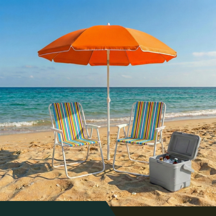 Silla Camping Plegable Playa Piscina Portátil Exteriores Rojo