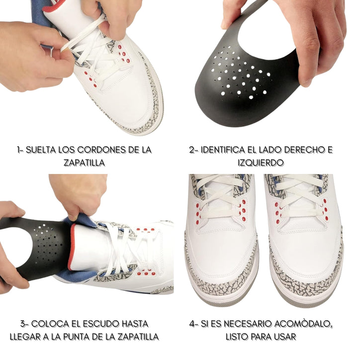 Par Sneaker Shield Protector Anti-arruga Zapatillas